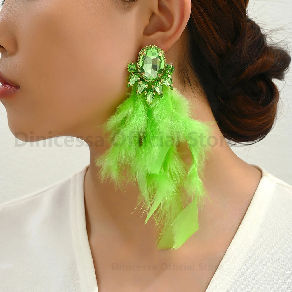 Charm Elegant Cute Feather Tassel Earrings - Fanci Goddess
