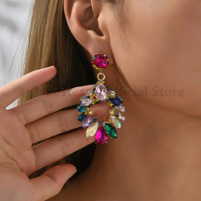 Statement Rhinestone Earrings - Fanci Goddess