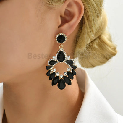 Statement Rhinestone Earrings - Fanci Goddess