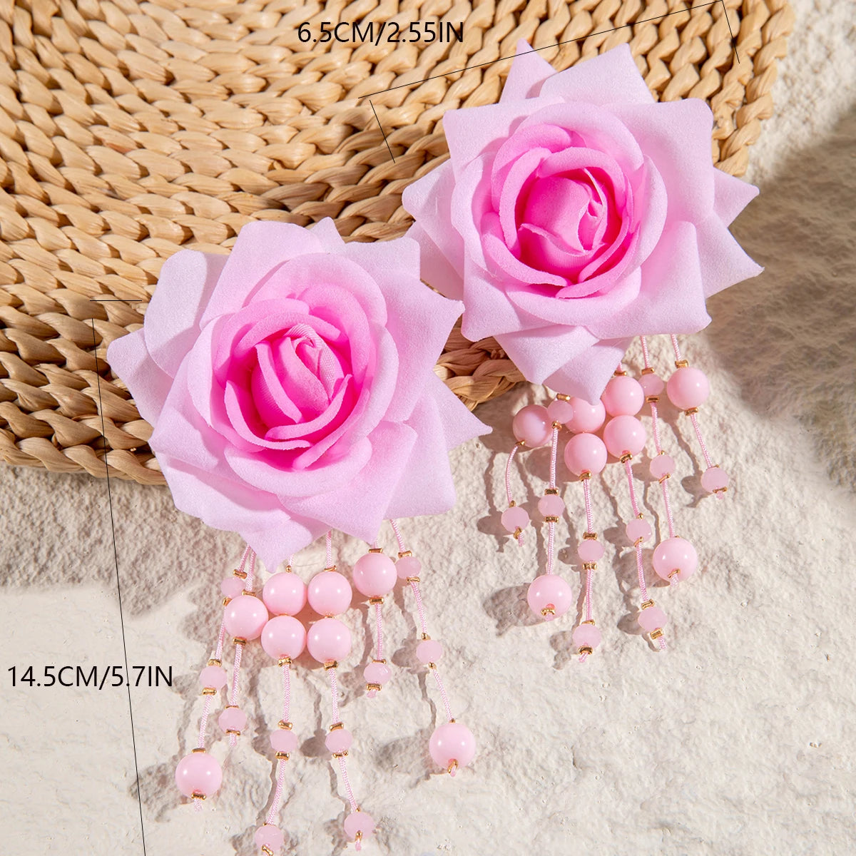 Fanci Multicolor Rose Flower Earrings - Fanci Goddess