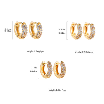 Stainless steel Gold Plated CZ Zircon Earrings - Fanci Goddess