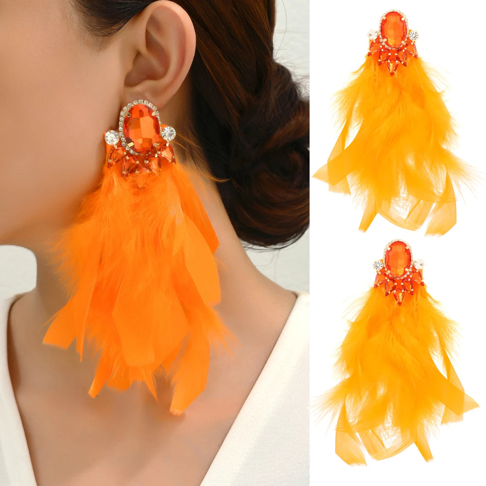 Charm Elegant Cute Feather Tassel Earrings - Fanci Goddess