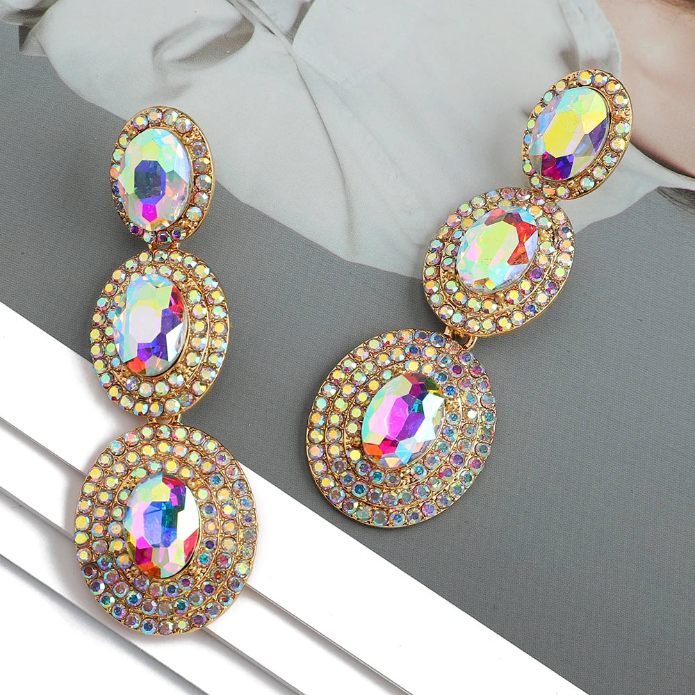 Elegant Full Crystal Dangle Earring - Fanci Goddess