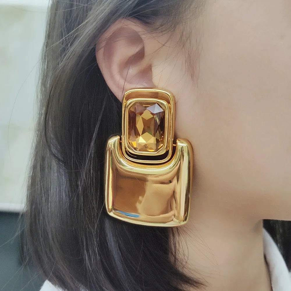 Vintage Stainless Steal Geometric Earrings - Fanci Goddess