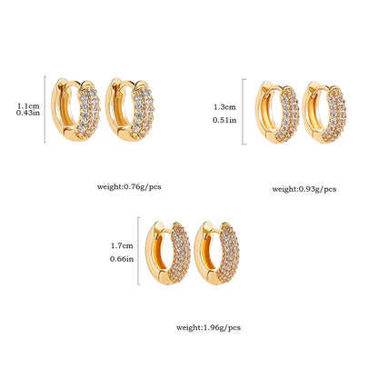 Stainless steel Gold Plated CZ Zircon Earrings - Fanci Goddess