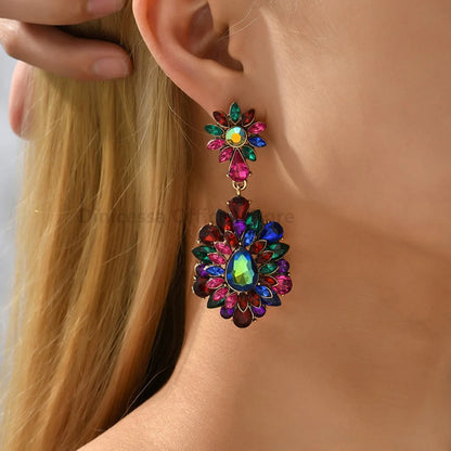 Teardrop Vintage Chandelier Crystal Earrings - Fanci Goddess