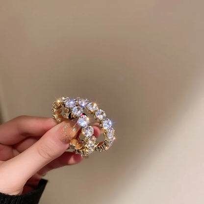 Uilz Circle Shape Zirconia Earrings - Fanci Goddess