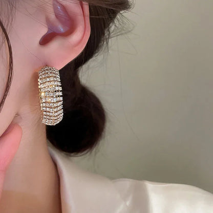 Uilz Circle Shape Zirconia Earrings - Fanci Goddess