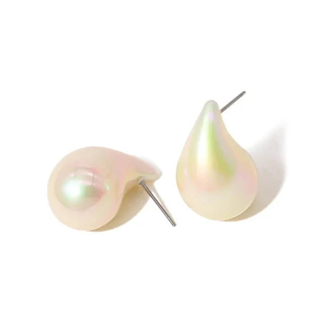 Transparent Clear Resin Copper Ball Earrings - Fanci Goddess