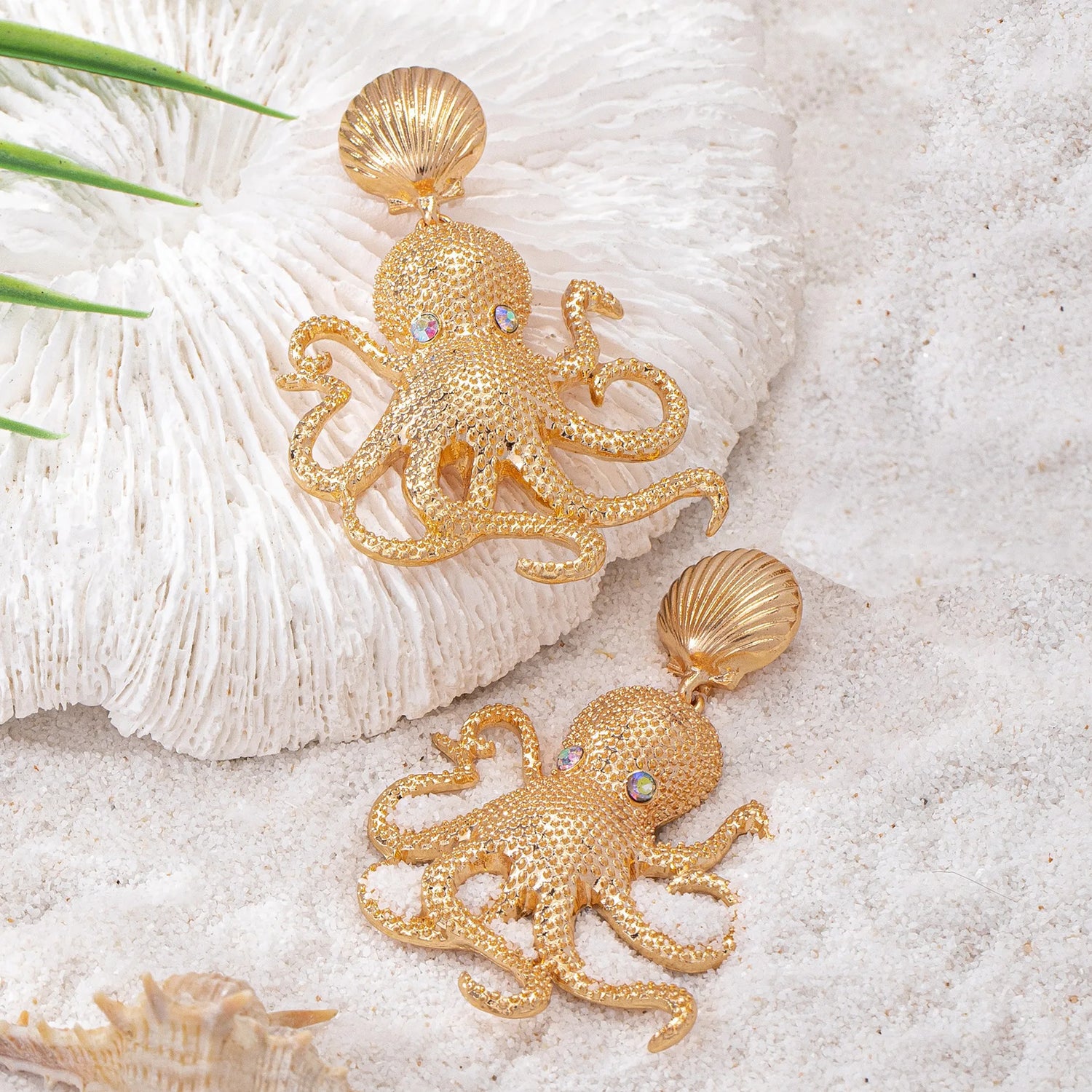 Octopus Exaggerated Ocean Earrings - Fanci Goddess