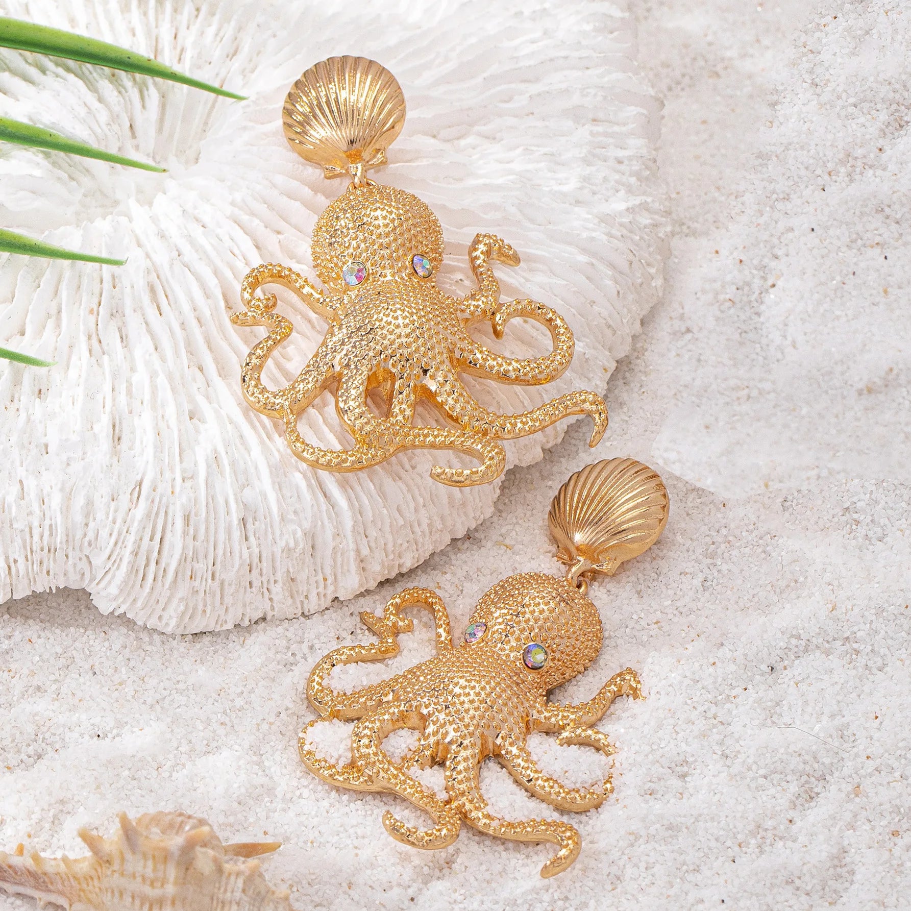 Octopus Exaggerated Ocean Earrings - Fanci Goddess