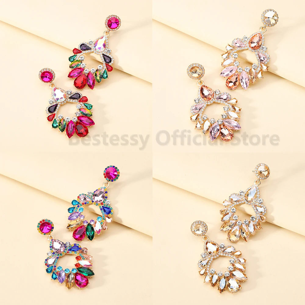 Statement Rhinestone Earrings - Fanci Goddess