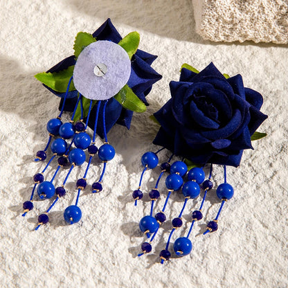 Fanci Multicolor Rose Flower Earrings - Fanci Goddess