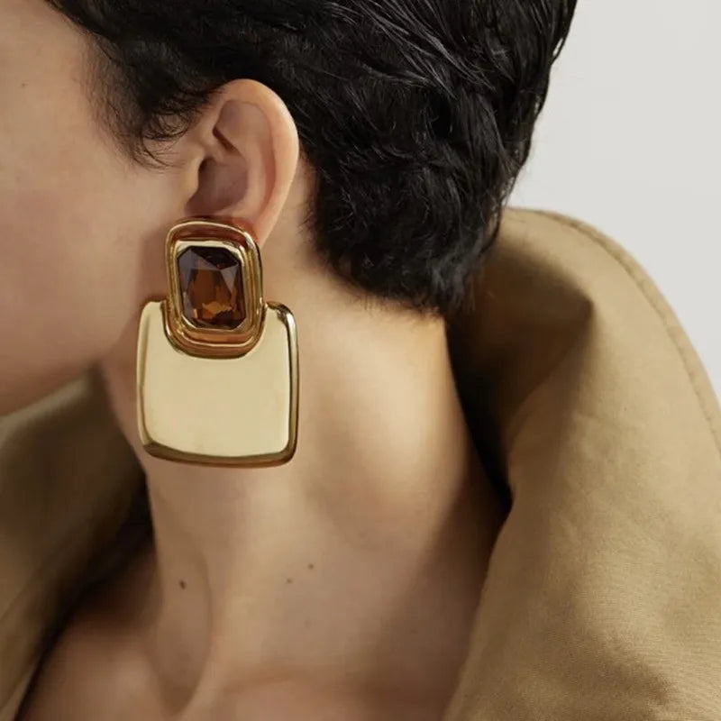 Vintage Stainless Steal Geometric Earrings - Fanci Goddess