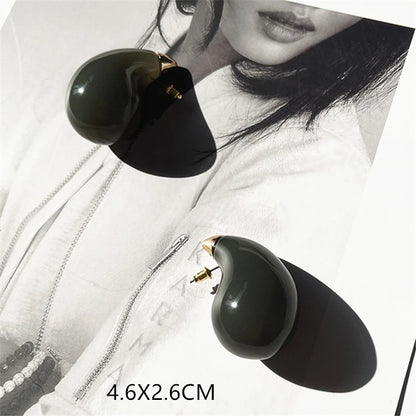 Transparent Clear Resin Copper Ball Earrings - Fanci Goddess