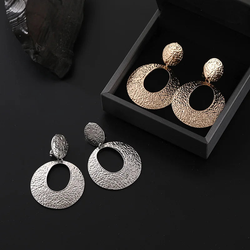 Clip on Hoop Metal  No Piercing Earrings - Fanci Goddess