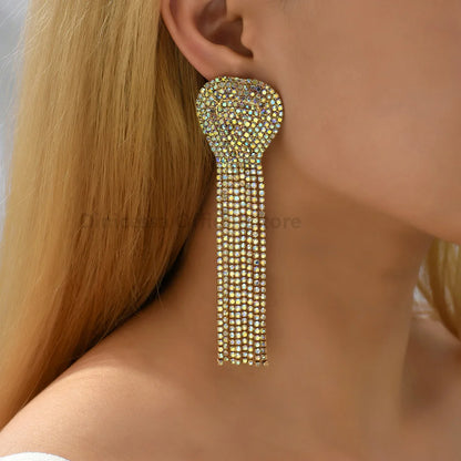 Charm Heart Shiny Rhinestone Earrings - Fanci Goddess