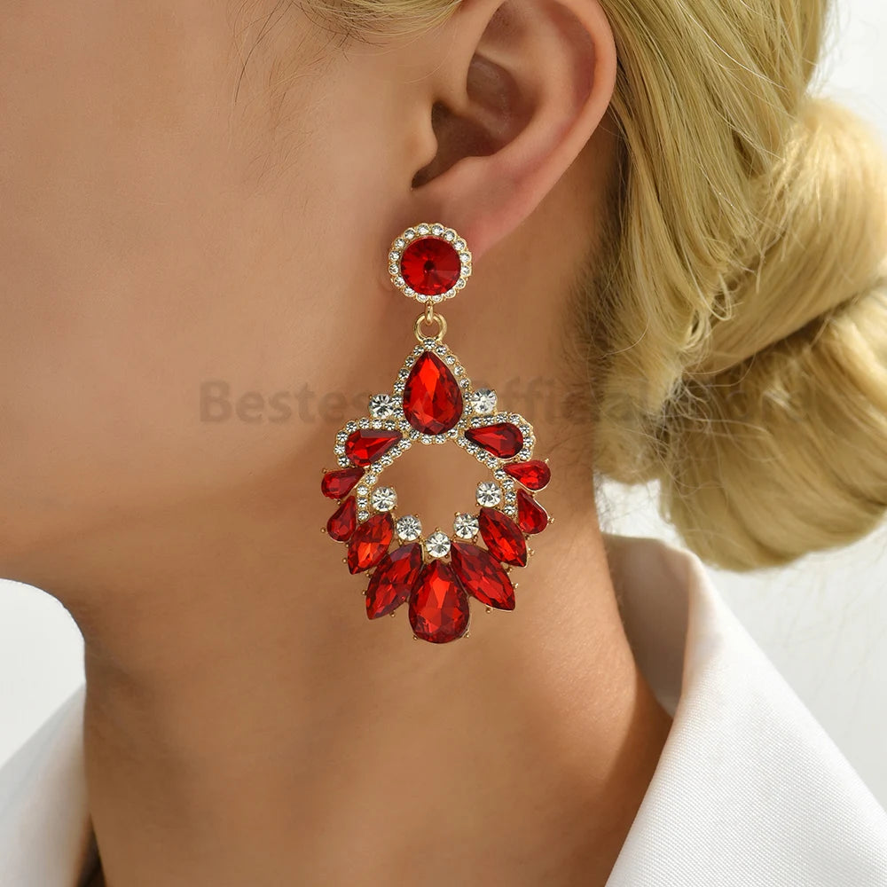 Statement Rhinestone Earrings - Fanci Goddess