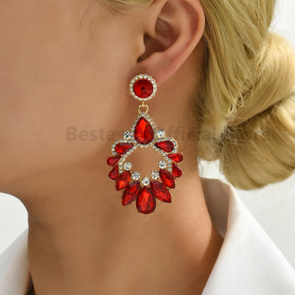 Statement Rhinestone Earrings - Fanci Goddess