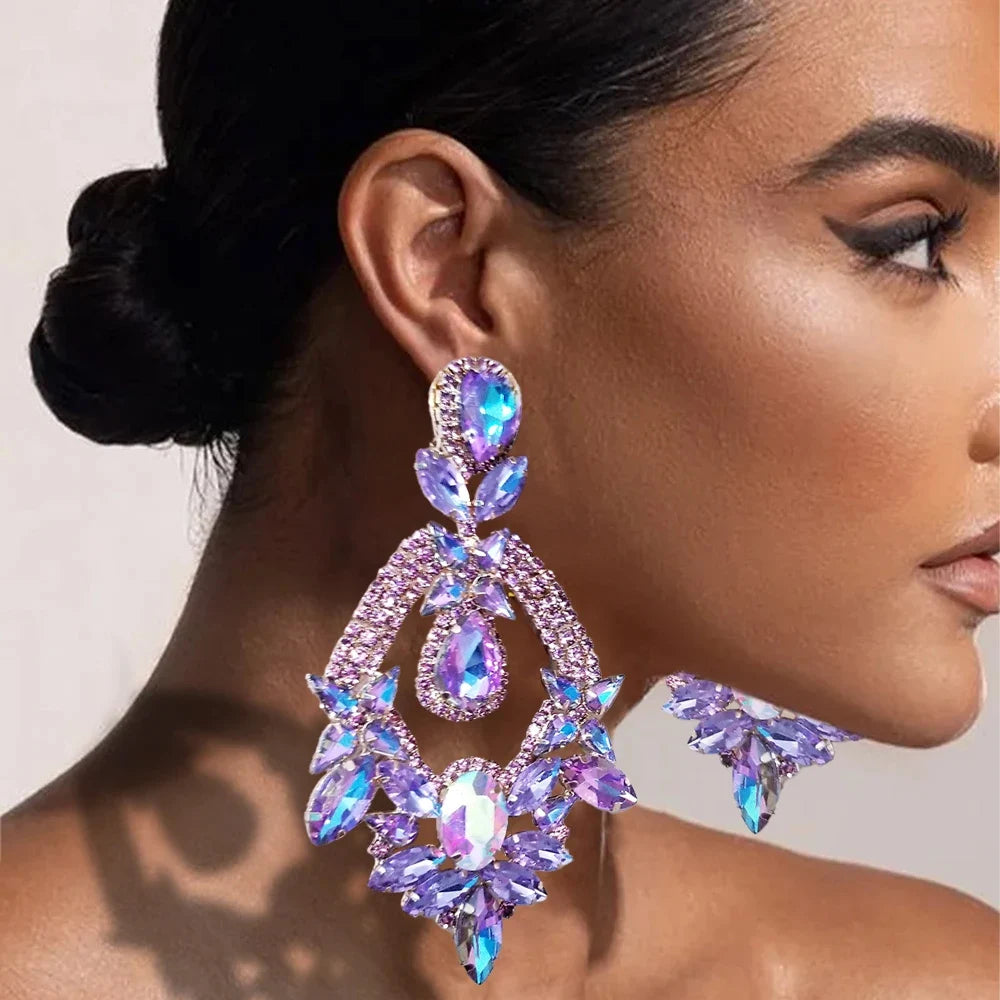 Elegant Purple OMG Earrings