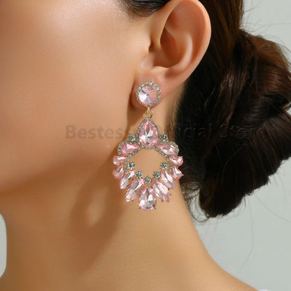 Statement Rhinestone Earrings - Fanci Goddess