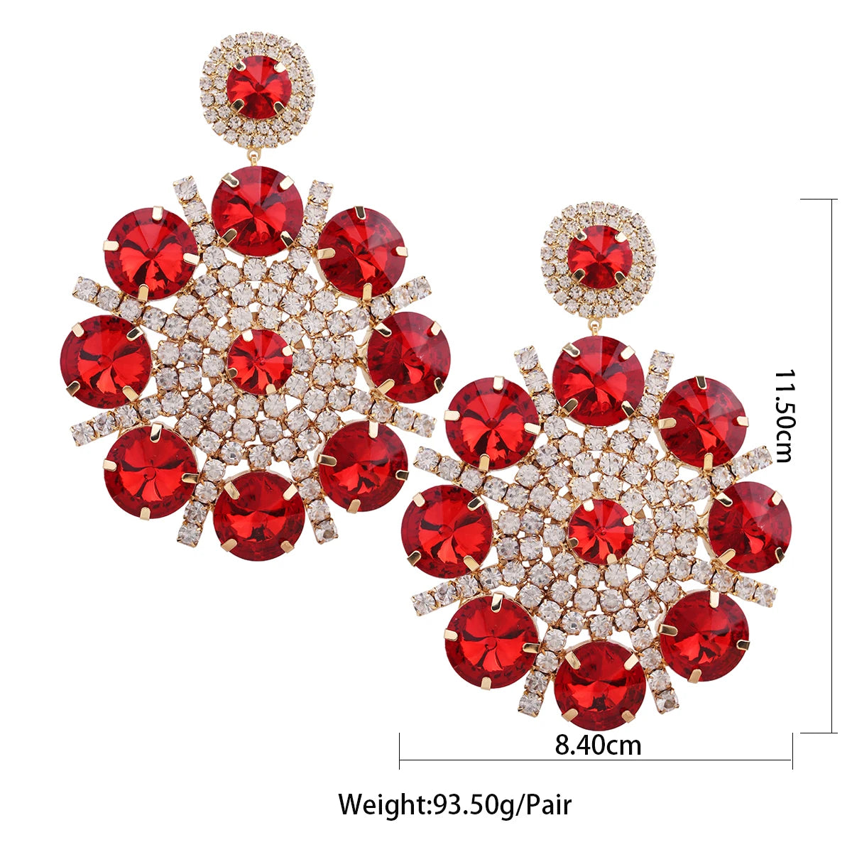 Exaggerated Elegant Beaded Imitation Pearl Earrings