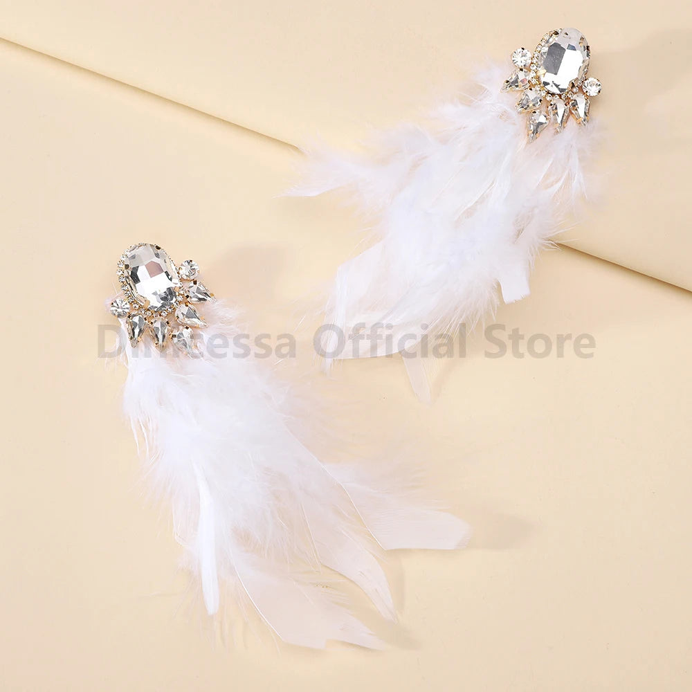 Charm Elegant Cute Feather Tassel Earrings - Fanci Goddess