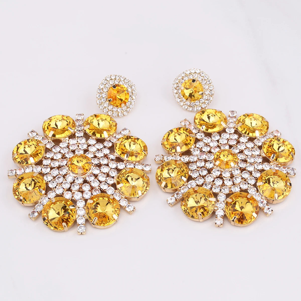 Exaggerated Elegant Beaded Imitation Pearl Earrings