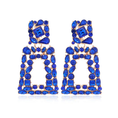 Ethnic Colorful Crystal Clip on Earrings - Fanci Goddess