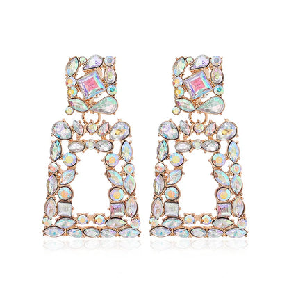 Ethnic Colorful Crystal Clip on Earrings - Fanci Goddess