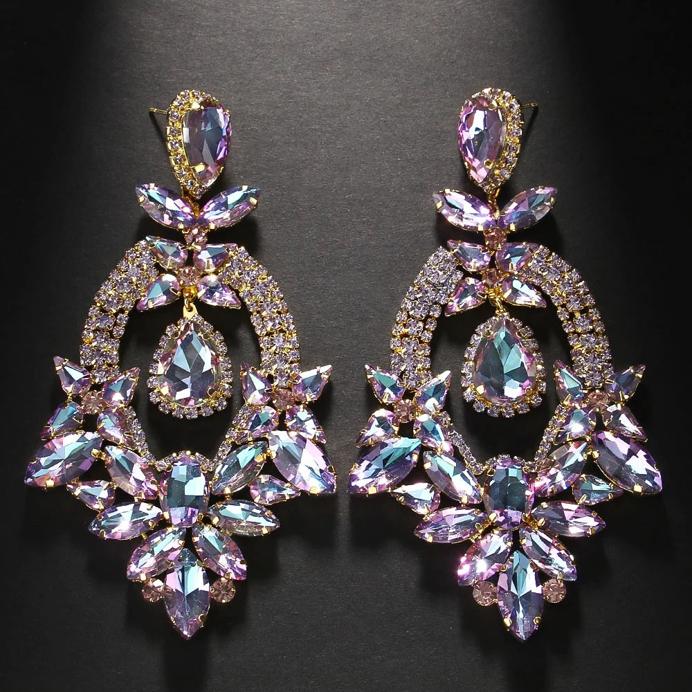 Elegant Purple OMG Earrings