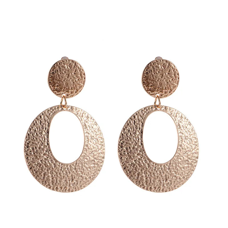 Clip on Hoop Metal  No Piercing Earrings - Fanci Goddess