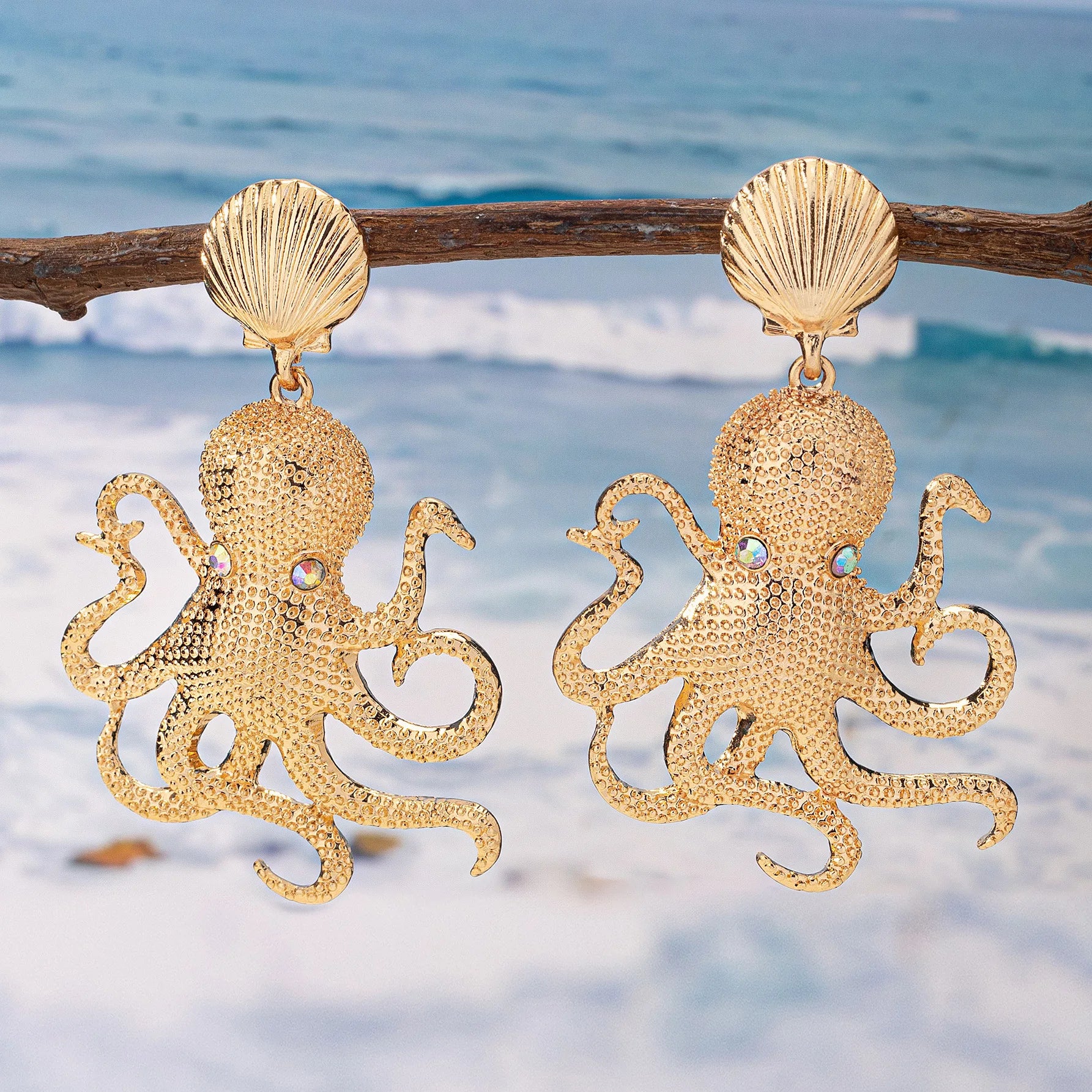 Octopus Exaggerated Ocean Earrings - Fanci Goddess