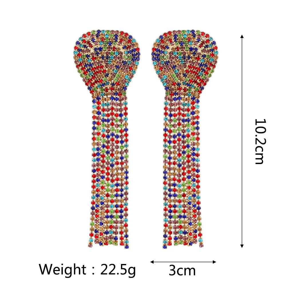 Charm Heart Shiny Rhinestone Earrings - Fanci Goddess