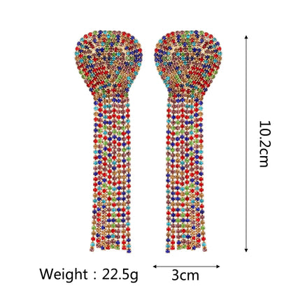 Charm Heart Shiny Rhinestone Earrings - Fanci Goddess