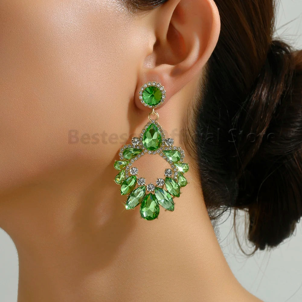 Statement Rhinestone Earrings - Fanci Goddess