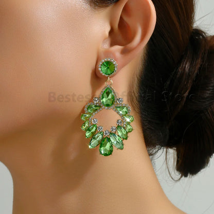 Statement Rhinestone Earrings - Fanci Goddess
