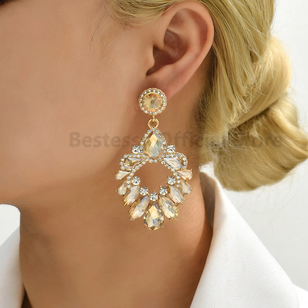 Statement Rhinestone Earrings