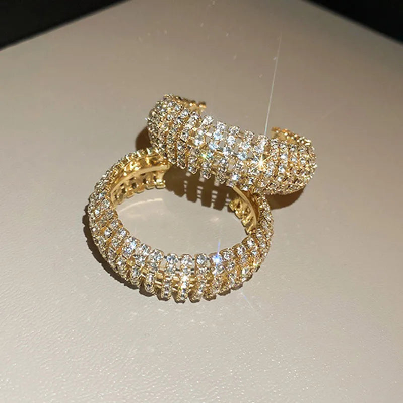 Uilz Circle Shape Zirconia Earrings