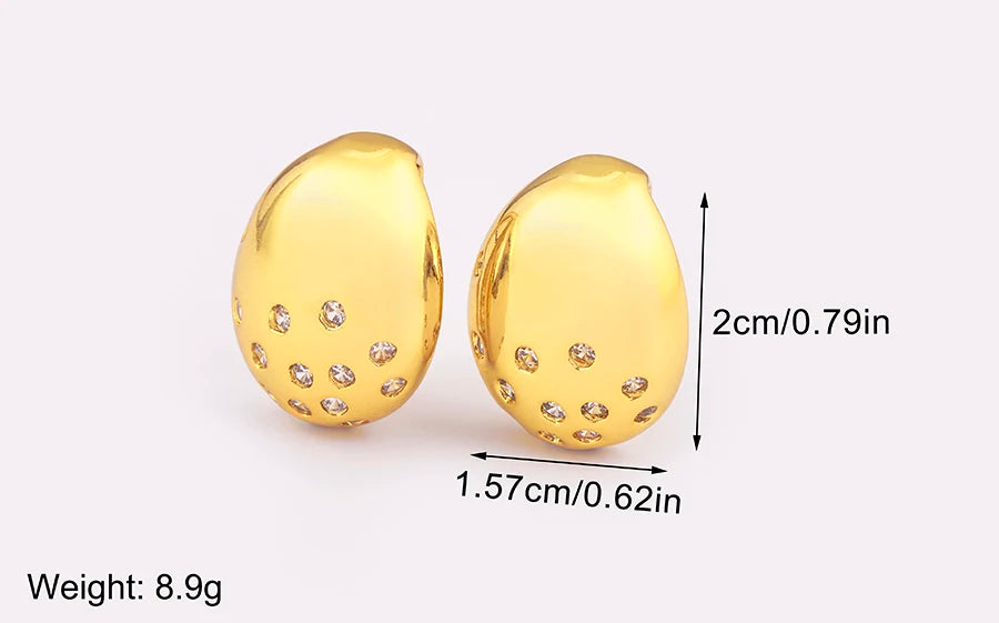 Vintage Smooth Ear Clip on Earrings